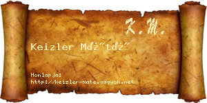 Keizler Máté névjegykártya